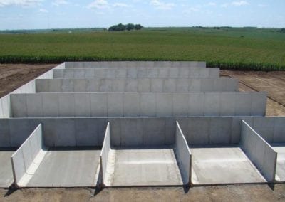 4 cell bunker with 5 bay commodity shed attached