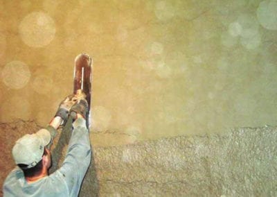 silo repair hand plastering interior